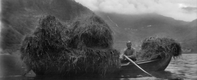 På fjordgardane vart båten òg brukt til å frakte høy frå slåtteteigar langs fjorden